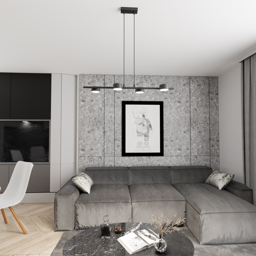 Lustr na lanku SORA 4xGX53/12W/230V černá
