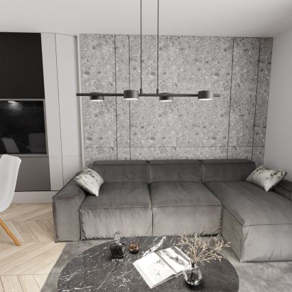 Lustr na lanku SORA 4xGX53/12W/230V černá