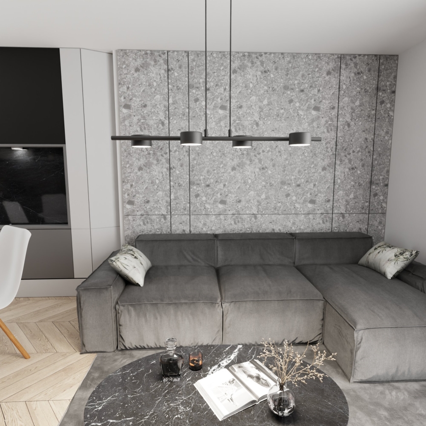 Lustr na lanku SORA 4xGX53/12W/230V černá