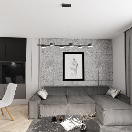Lustr na lanku SORA 6xGX53/12W/230V černá