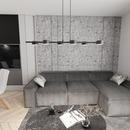 Lustr na lanku SORA 6xGX53/12W/230V černá