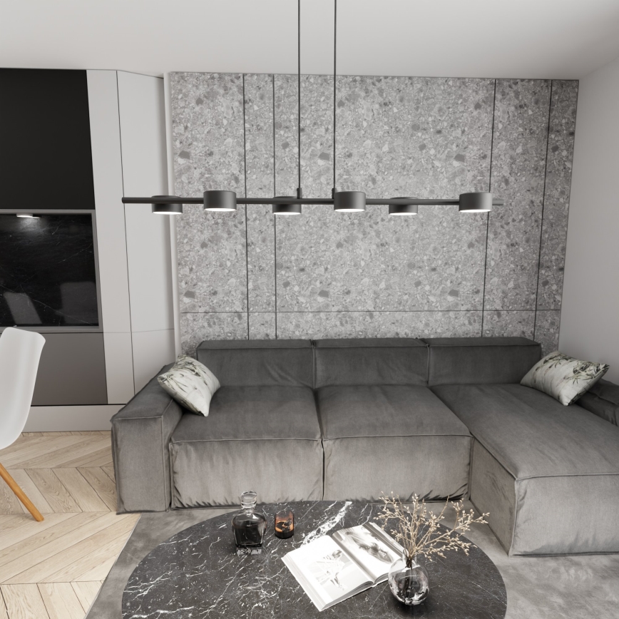 Lustr na lanku SORA 6xGX53/12W/230V černá