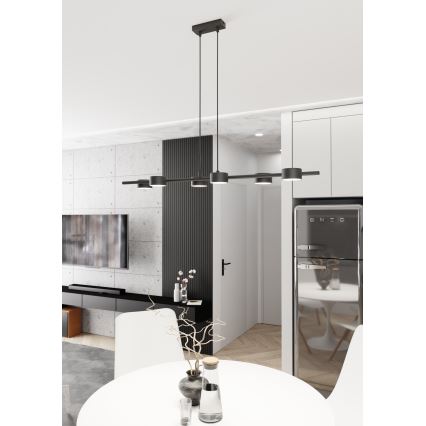 Lustr na lanku SORA 6xGX53/12W/230V černá