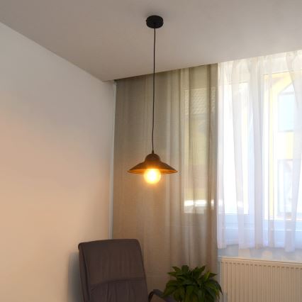 Lustr na lanku SORAPIS 1xE27/15W/230V černá