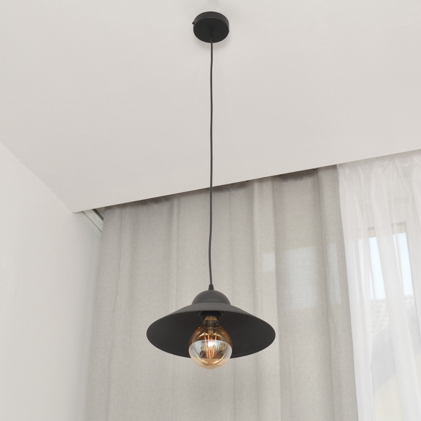Lustr na lanku SORAPIS 1xE27/15W/230V černá
