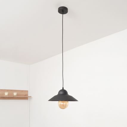Lustr na lanku SORAPIS 1xE27/15W/230V černá