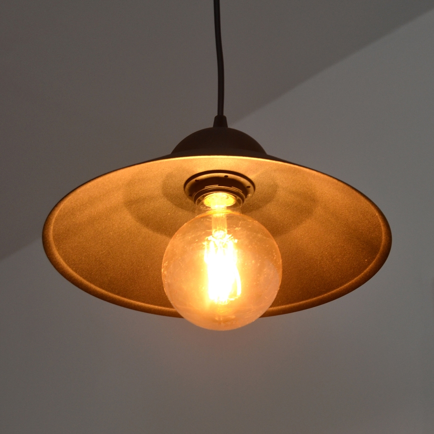 Lustr na lanku SORAPIS 1xE27/15W/230V černá
