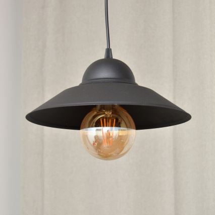 Lustr na lanku SORAPIS 1xE27/15W/230V černá