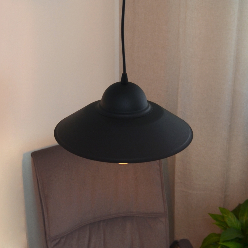 Lustr na lanku SORAPIS 1xE27/15W/230V černá