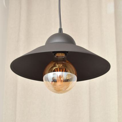 Lustr na lanku SORAPIS 1xE27/15W/230V černá