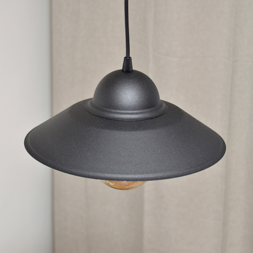 Lustr na lanku SORAPIS 1xE27/15W/230V černá