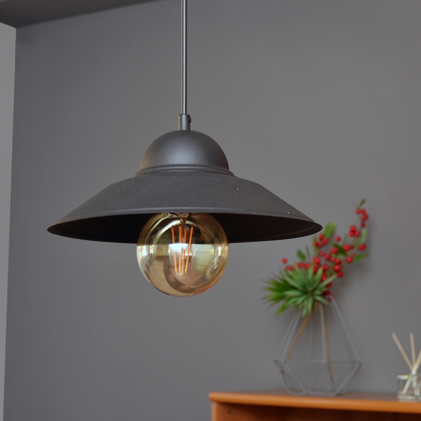 Lustr na lanku SORAPIS 1xE27/15W/230V černá