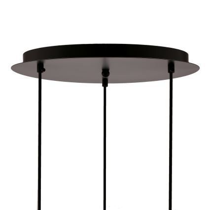 Lustr na lanku SPIEGA 3xE27/60W/230V zlatá/černá