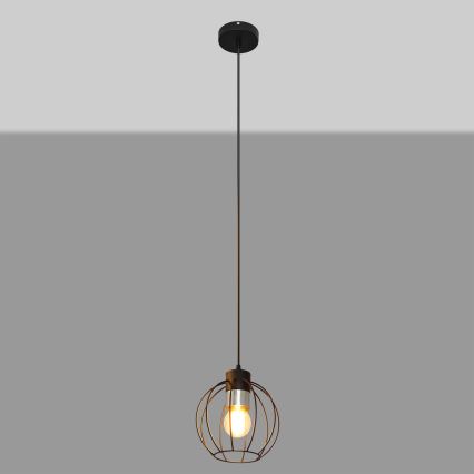 Lustr na lanku STARLIGHT 1xE27/15W/230V černá/stříbrná