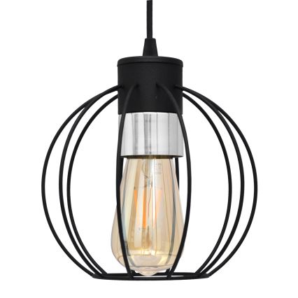 Lustr na lanku STARLIGHT 1xE27/15W/230V černá/stříbrná