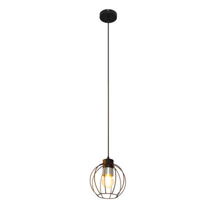 Lustr na lanku STARLIGHT 1xE27/15W/230V černá/stříbrná