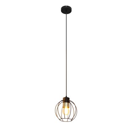 Lustr na lanku STARLIGHT 1xE27/15W/230V černá/zlatá