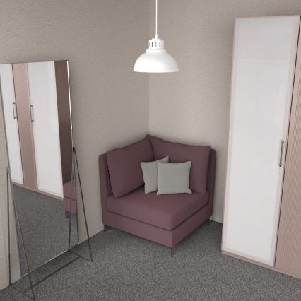 Lustr na lanku SVEN 1xE27/15W/230V bílá