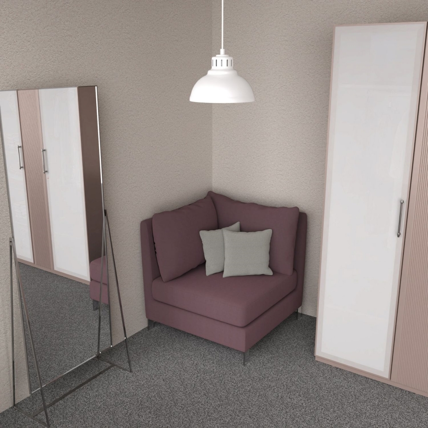 Lustr na lanku SVEN 1xE27/15W/230V bílá