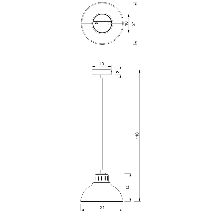 Lustr na lanku SVEN 1xE27/15W/230V bílá