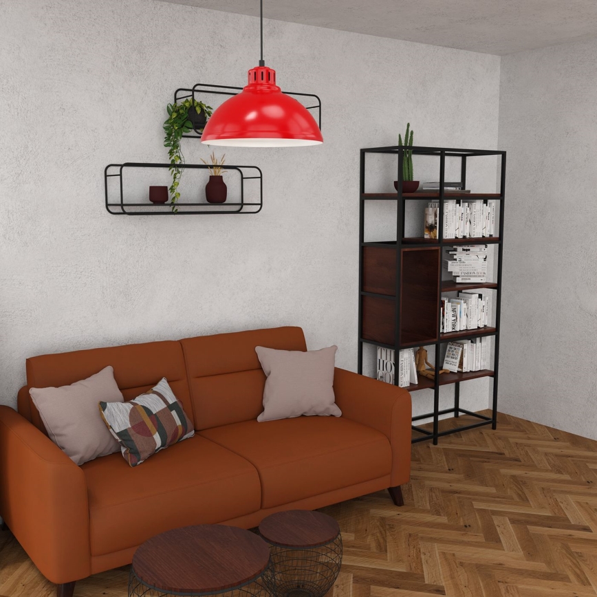 Lustr na lanku SVEN 1xE27/15W/230V červená