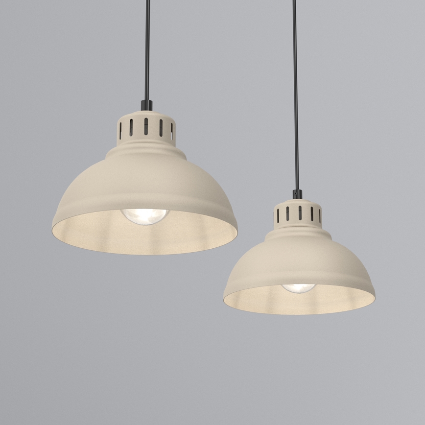 Lustr na lanku SVEN 2xE27/15W/230V béžová