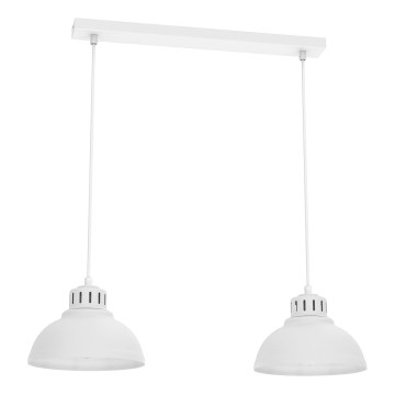 Lustr na lanku SVEN 2xE27/15W/230V bílá