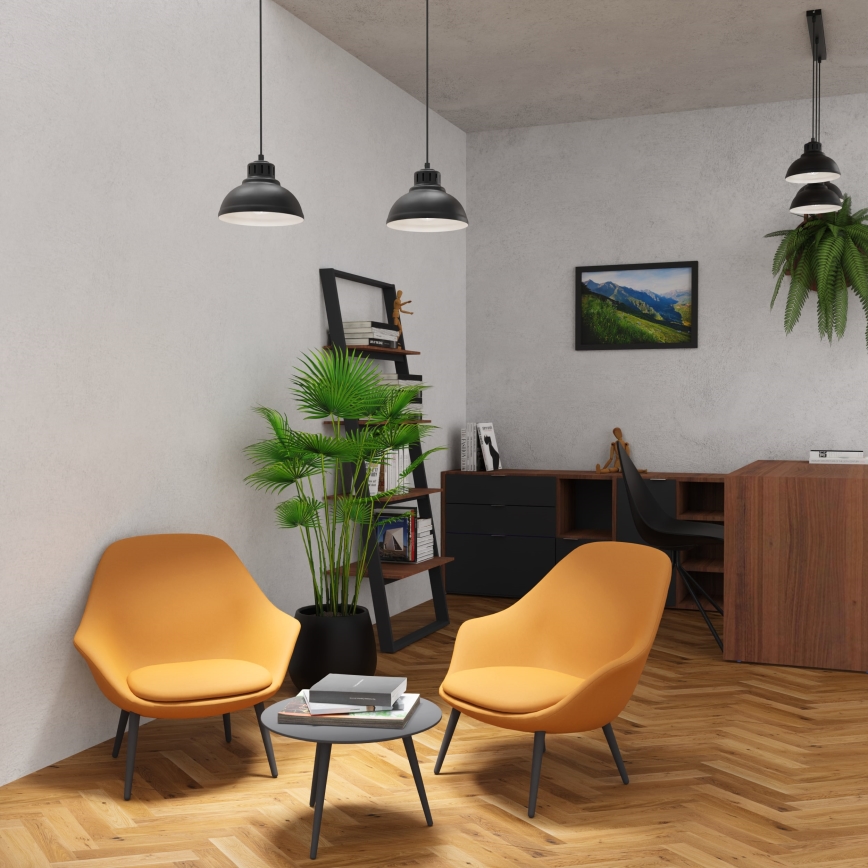 Lustr na lanku SVEN 2xE27/15W/230V černá