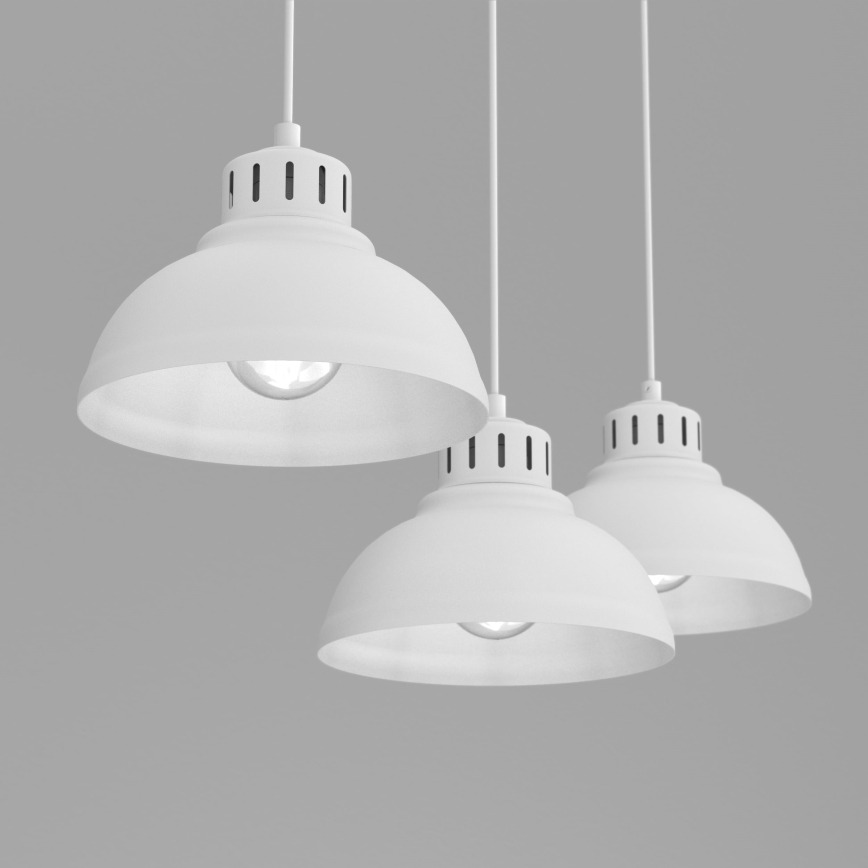 Lustr na lanku SVEN 3xE27/15W/230V bílá