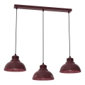 Lustr na lanku SVEN 3xE27/15W/230V burgundy