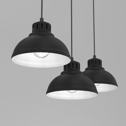Lustr na lanku SVEN 3xE27/15W/230V černá