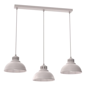 Lustr na lanku SVEN 3xE27/15W/230V krémová