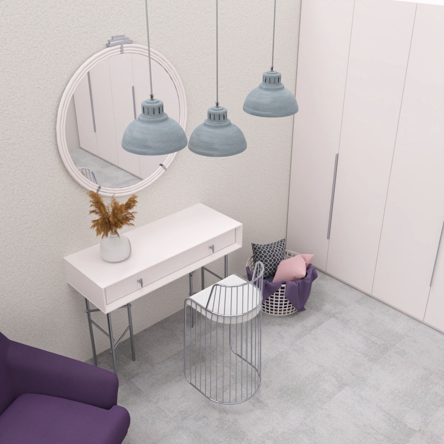 Lustr na lanku SVEN 3xE27/15W/230V šedá