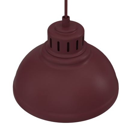 Lustr na lanku SVEN 4xE27/15W/230V burgundy