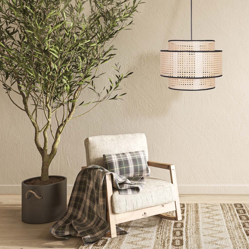 Lustr na lanku TAKARA 1xE27/20W/230V pr. 40 cm béžová