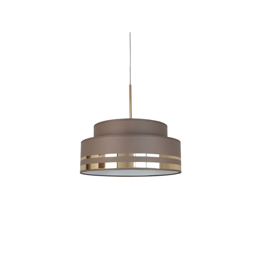 Lustr na lanku TAMI 1xE27/60W/230V hnědá/zlatá