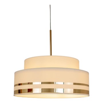 Lustr na lanku TAMI 1xE27/60W/230V pr. 40 cm béžová/zlatá