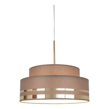 Lustr na lanku TAMI 1xE27/60W/230V pr. 40 cm hnědá/zlatá