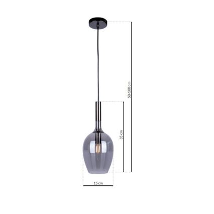 Lustr na lanku TANGO 1xE14/40W/230V černá
