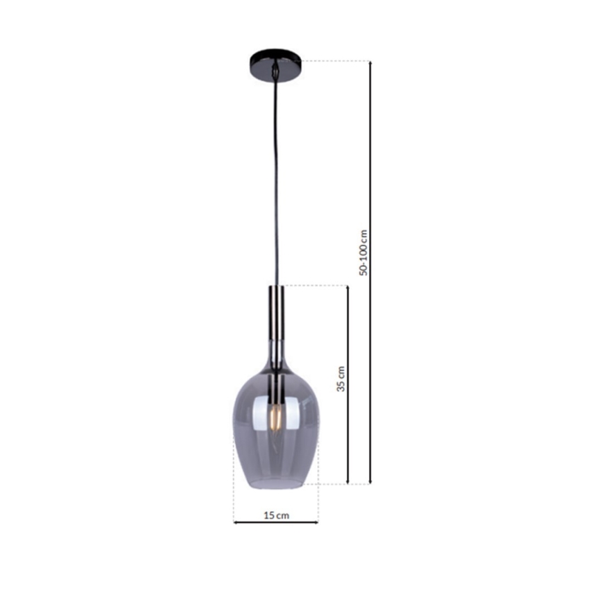 Lustr na lanku TANGO 1xE14/40W/230V černá