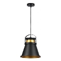 Lustr na lanku TAO 1xE27/60W/230V pr. 25 cm černá