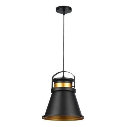 Lustr na lanku TAO 1xE27/60W/230V pr. 25 cm černá