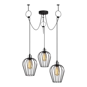 Lustr na lanku TEL 3xE27/40W/230V pavouk