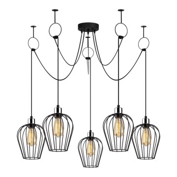 Lustr na lanku TEL 5xE27/40W/230V pavouk
