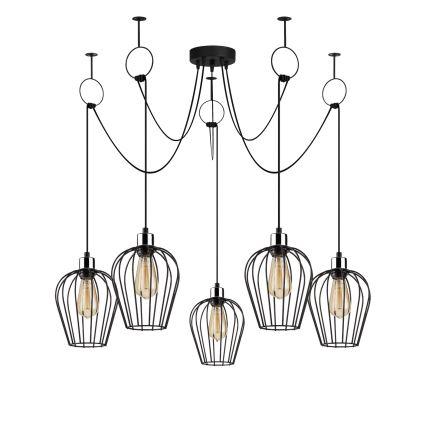 Lustr na lanku TEL 5xE27/40W/230V pavouk