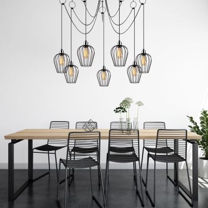 Lustr na lanku TEL 5xE27/40W/230V pavouk