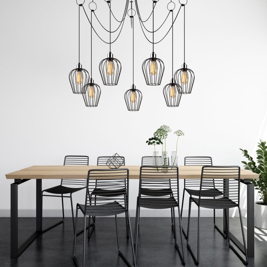 Lustr na lanku TEL 5xE27/40W/230V pavouk