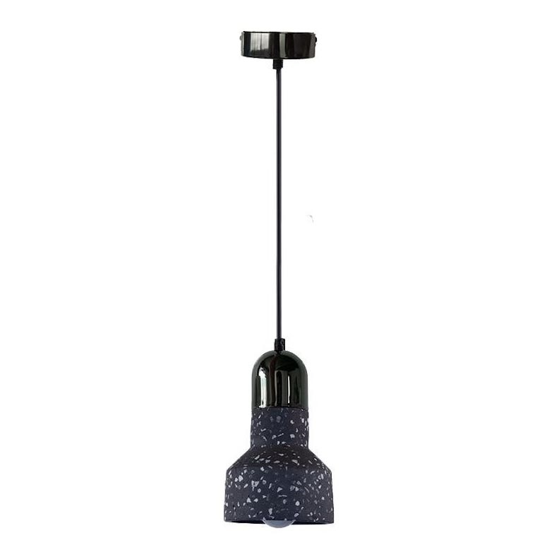 Lustr na lanku TERRAZZO 1xE27/60W/230V pr. 12 cm černá