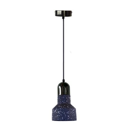 Lustr na lanku TERRAZZO 1xE27/60W/230V pr. 12 cm černá
