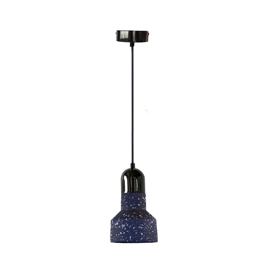 Lustr na lanku TERRAZZO 1xE27/60W/230V pr. 12 cm černá